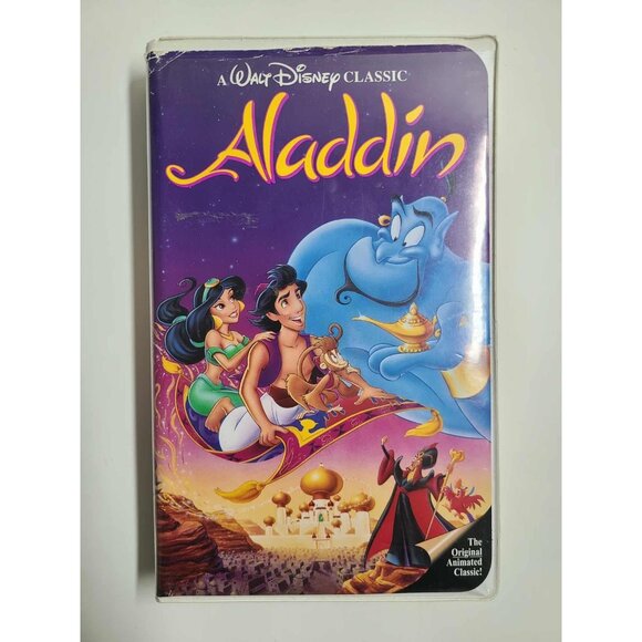 Aladdin Disney VHS tape The Classics Black Diamond rare Early Date 07/03/93 - Picture 1 of 12